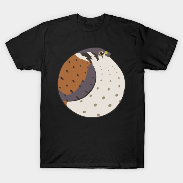 Bird Balls - Peregrine Falcon T-Shirt by Naturally Curvy